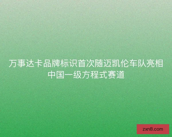 万事达卡品牌标识首次随迈凯伦车队亮相中国一级方程式赛道