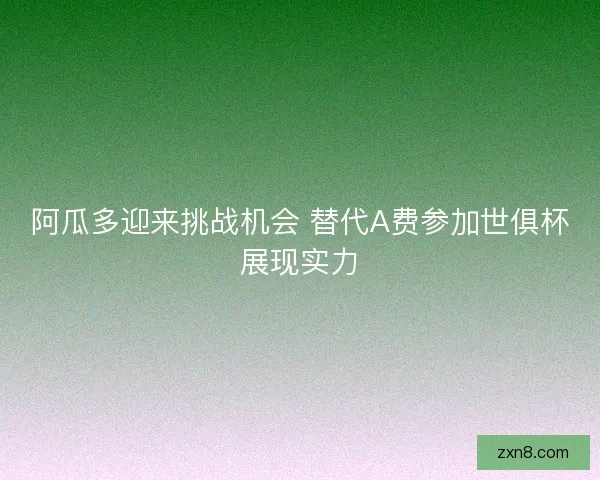 阿瓜多迎来挑战机会 替代A费参加世俱杯展现实力